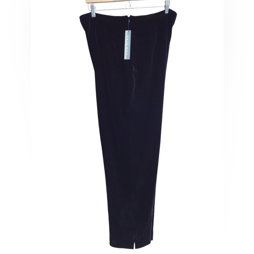 Kate Hill Black Silk Blend Velvet Pants NEW